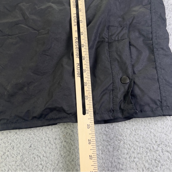 Barbour Jacket Womens 6 Black Red The Original Tartan Plaid Lining Waxed Utility - Picture 8 of 14